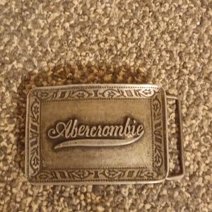 Abercrombie & Fitch men's pewter color metal belt buckle